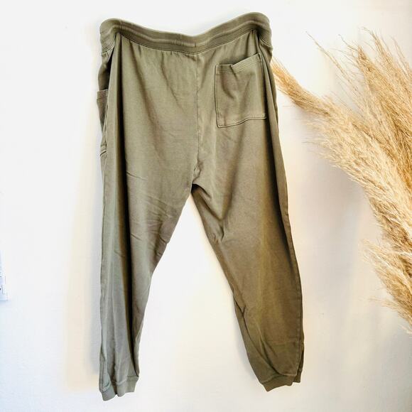 OLD NAVY Olive Green Sweatpants Joggers Pants French Terry Ankle Drawstring M - Picture 7 of 16